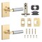 Sure-Loc Hardware Sure-Loc Hardware Levanto Passage Rosette, Satin Brass, Smooth Grip in Polished Chrome LV101 SB GRIP-SM 26 - alternate 2